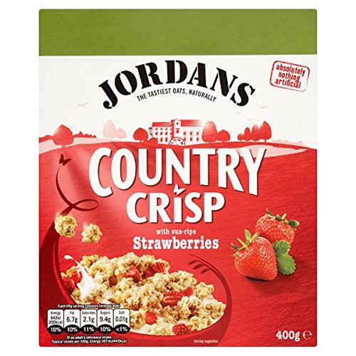 ( 6 Pack ) Jordans Country Crisp with Sun-Ripe Strawberries 400g