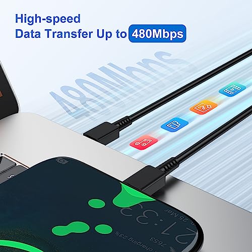 Type C Charger, 25W PD USB C Wall Charger Super Fast Charging Block 3Pack& 5.5ft USBC Android Phone Charger Cable Cord for Samsung Galaxy S24 Ultra/S24+/S24/S23/S22/S21/S20 Ultra Plus FE/Note 20 10