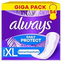 Always Daily Protect Slipeinlagen Damen Extra Long (54 Binden), Giga Pack, mit frischem Duft, passend für alle Slipformen, atmungsaktiv, flexibel