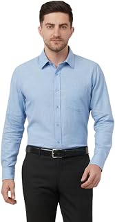 SaintX Men's Formal Shirt with Pocket | Oxford Weave Cotton Rich Premium Fabric | Smart Fit | Full Sleeve | Everyday Summe... Price In India