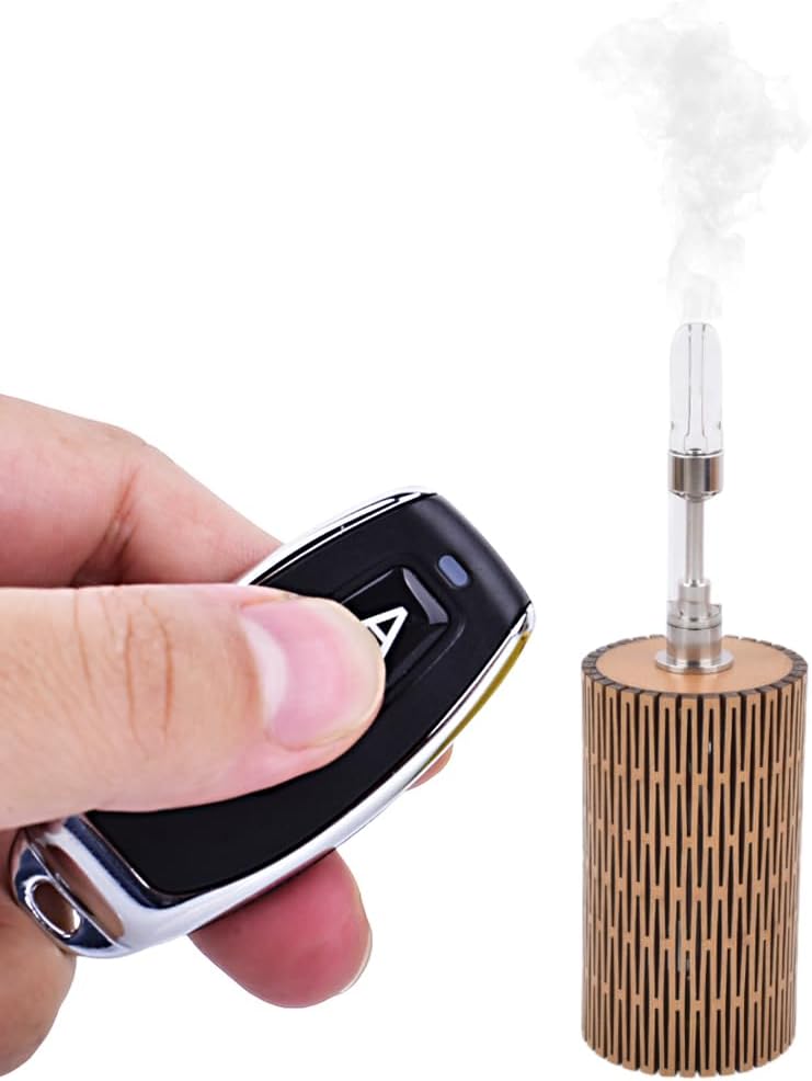 Mini Handheld Fog Machine, Wireless -Controlled Smoke Machine for Filming Battery Powered, Shooting Videos, Outdoor Activities,Effects, Cosplay, and Airflow Testing (Long orbicular)