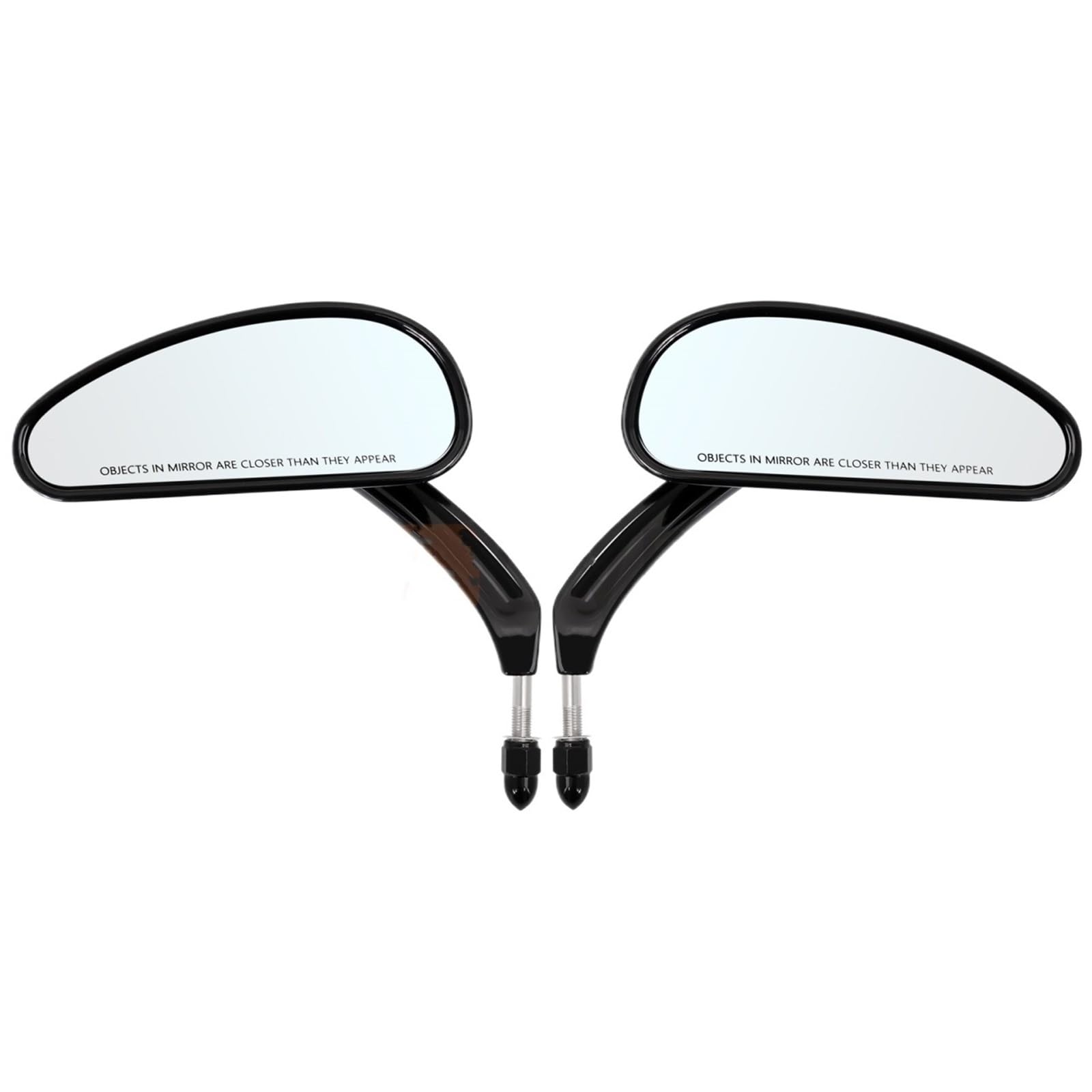 Espejos retrovisores manillar motocicleta 5/16 pulgadas negros para modelos touring 8