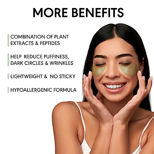 Kinpur Organic Cosmetics Green Tea Under Eye Patches For Wrinkles And Eye Bags - Eye Masks For Dark Circles And Puffiness With Collagen, Hyaluronic Acid - Under Eye Mask For All Skin Types, 30 Pairs #TOP4