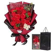 Amazon｜woowei ソープフラワー 花束 母の日 花 敬老の日フラワー