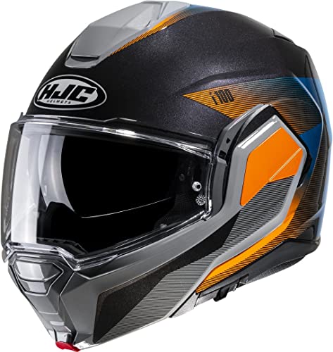 Casque Moto Modulables HJC i100 Beston MC27 noir mat et bleu pour motards