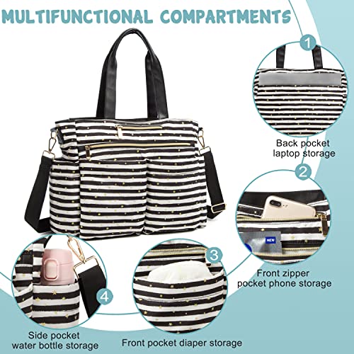 Diaper Bag Backpack Tote Baby Diaper Bag For Boys Girls, Large Travel Diaper Tote For Mom Dad With Changing Pad 3 Piece Set #TOP1