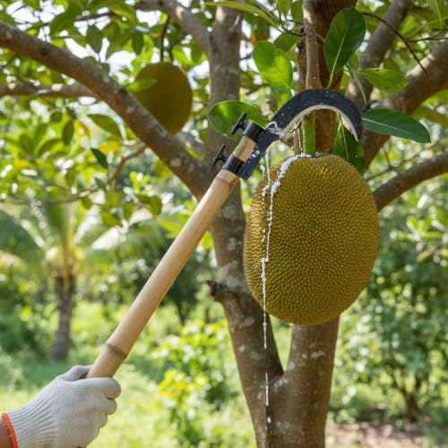 Image of Heavy Duty Sickle Head | Coconut Plucker, Grass Cutter & Branch Cutting Tool | Hardened Steel Agricultural Hand Tool for Farming, Gardening & Harvesting (1 Pc)