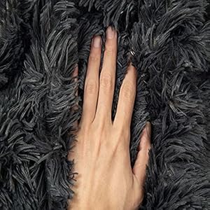   Dog-Blankets-Two-Tone-Shaggy-fur-Calming-Cat-Blankets-Dog-Beds-Pet-Throw-Blanket-Protector-for-Crate-Bed-Couch-Sofa-X-Large-60x43-Dark-Grey