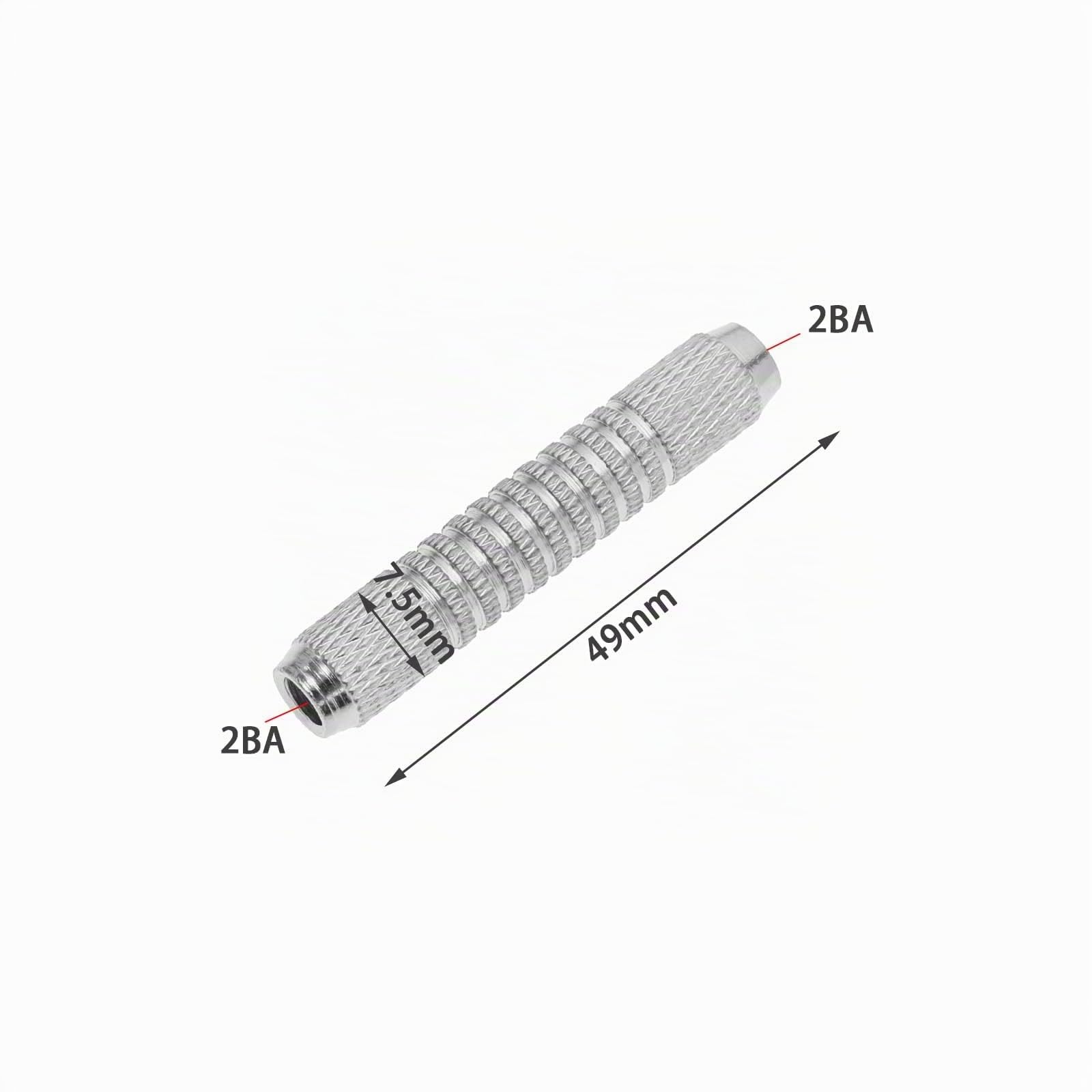 ECSiNG Lot de 12 barils de fléchettes avec joints toriques en caoutchouc 14 g - Accessoires de rechange 2BA - Filetage interne (6 noirs et 6 argentés)