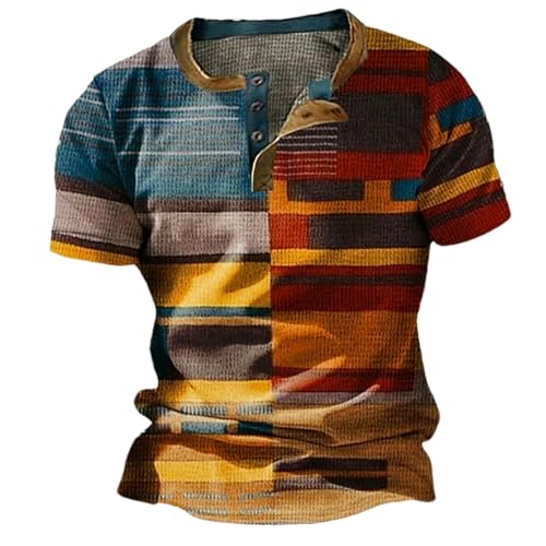 T-shirt patchwork 3D gaufré et respirant au design rétro unique