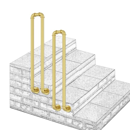 Rampe d'escalier en fer forgé industriel 1,6 pi pour marche extérieure et intérieure
