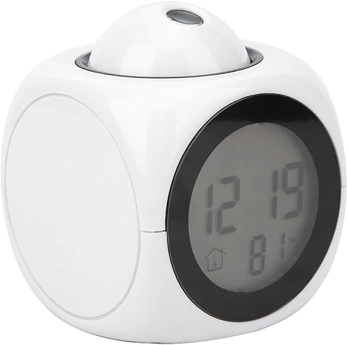 Reloj digital, función de temporizador de voz LCD digital, proyección pequeña y compacta, reloj despertador digital para el trabajo y la vida para