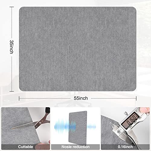 Placoot Desk Chair Mat For Hardwood Floor Corduroy Surface 1/6" Thick 55"X35" Office Chair Mat For Rolling Chairs-100% Large Anti-Slip Backing Under Desk Low-Pile Office Rug Floor Mat For Office/Home #TOP4