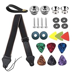 BetterJonny Sangle de guitare réglable en coton – Sangle de guitare – Avec extrémités en cuir – Pour guitare électrique… - Les Beatles, Paul McCartney, John Lennon, RIngo Starr, George Harrison
