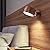LANDGOO Wooden LED Wall Sconce Set of 2, 360° Rotatable Dimmable Wall Lights Rechargeable Battery Operated Magnetic Night Light for Reading Light Household Bedside Lighting (Sapele Wood 2PCS)