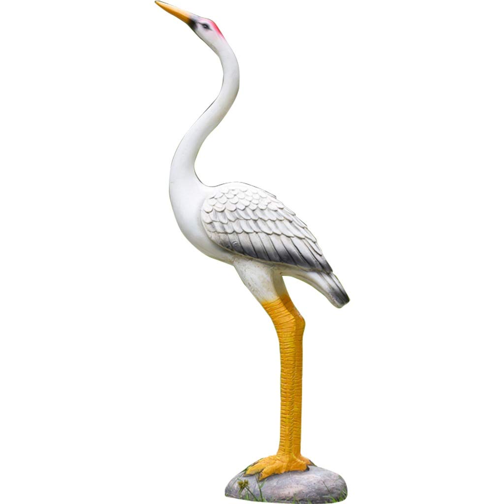 PAGOIAAR Garden Statue Animal Sculpture Outdoor Decor Gift Outdoor Statues Outdoor Garden Simulation Animal Sculpture Figurine Crane Statue Garden Courtyard Animal Decoration(33 * 16 * 74cm)