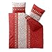 Produktbild CelinaTex Fashion Bettwäsche 200x200 cm 3teilig Baumwolle Jola Ornamente Rot Weiß Orange