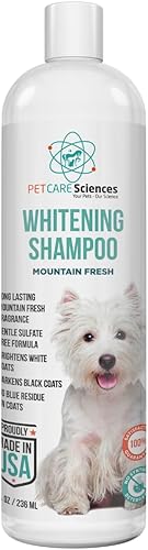 Miniatura 9 de PET CARE Sciences Champú blanqueador para perros de 16 onzas líquidas  Champú para perros blancos  Champú para cachorros para abrigos blancos
