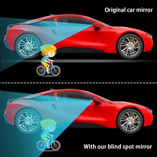 Car Blind Spot Mirror, Fan Shaped Hd Glass Frameless Stick On Adjustabe Few Convex Wide Angle Rear View Mirror For Car Blind Spot, Pack Of 2 (Fan Shape) #TOP3
