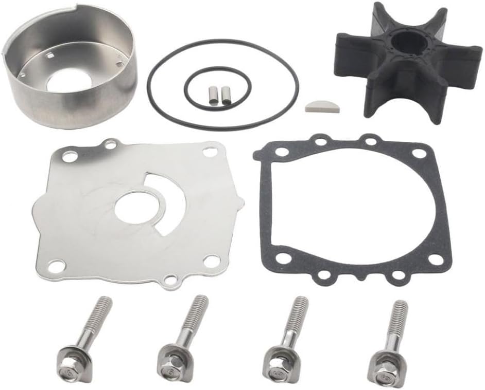 Water Pump Repair Service Kit for 4-Stroke Outboard Motor Includes Impeller Housing Gasket