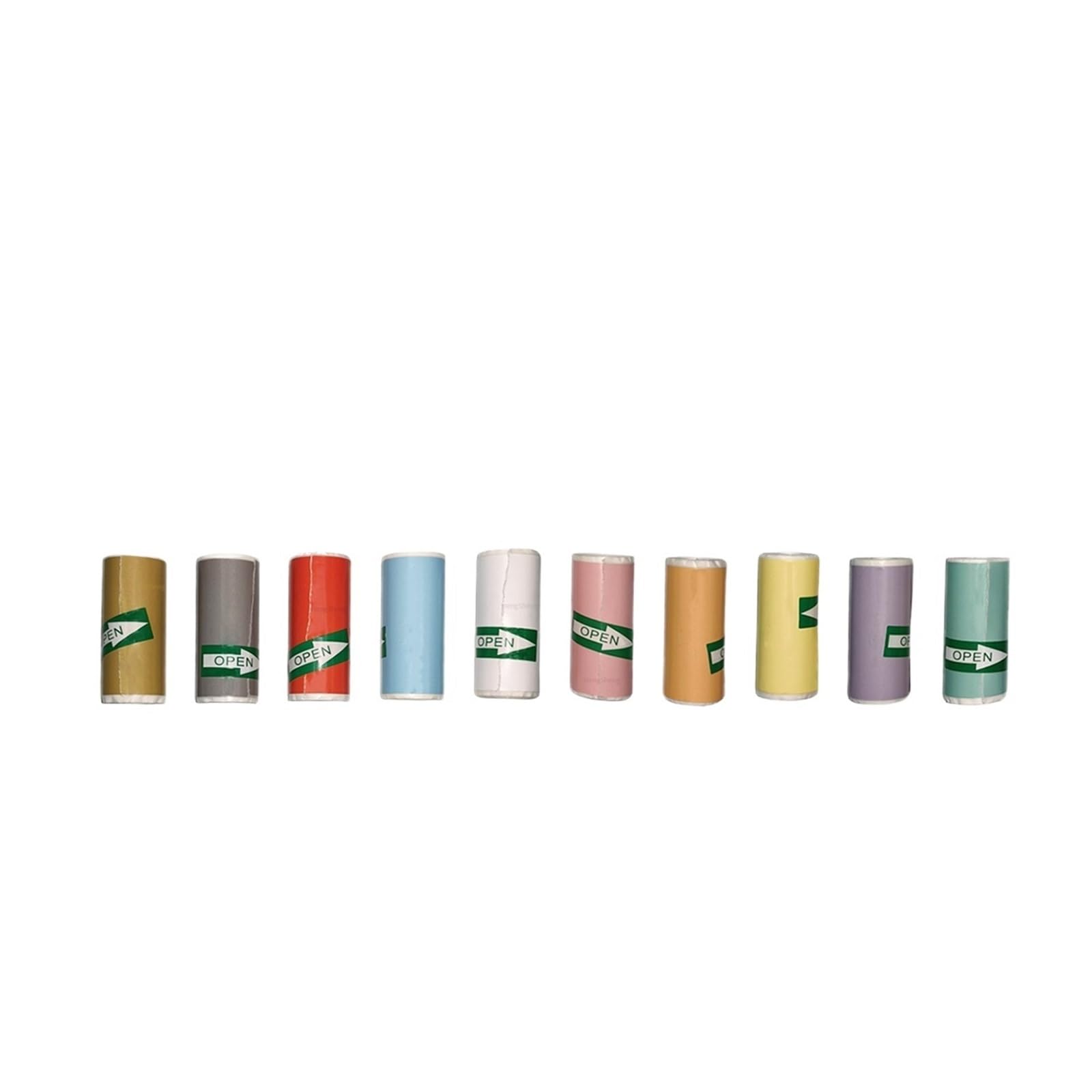 Selbstklebendes Thermopapier 57 x 25 mm, 16 Rollen | HD-Farbetikettenpapier for tintenlose tragbare Minidrucker(10Rolls ColorSticker)