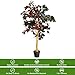 Goplus 4FT Tall Artificial Ficus Tree, Greenery Fake Tree Faux Plant in Pot for Indoor Outdoor Home Décor