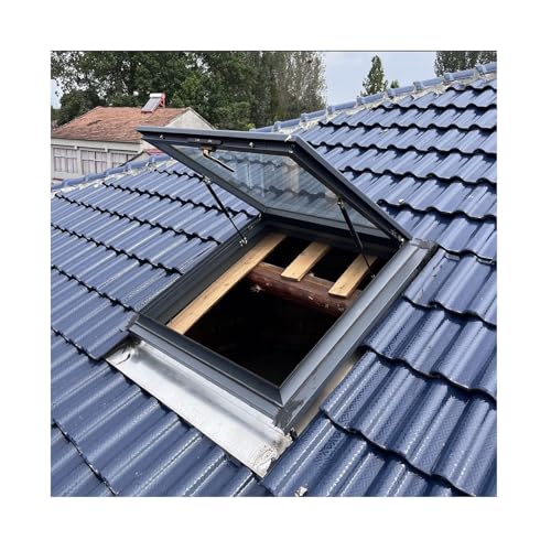 LVLDAWA Dachfenster Mit Notausstieg, Wartungsausgang Für Dachböden Aus Aluminium, Manuelles, Belüftetes Mehrwinkel-Dachfenster Für Kellerfabriken LVLDAWA Dachfenster Mit Notausstieg, Wartungsausgang Für Dachböden Aus Aluminium, Manuelles, Belüftetes Mehrwinkel-Dachfenster Für Kellerfabriken