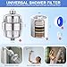 30 Stage High Output Shower Filter (Includes 2 Filter Cartridges) + 4 Pack Replacement Cartridges Set, Removes Chlorine and Fluoride, Vitamin C Shower Filter