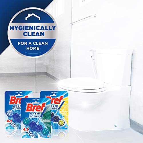 image for Bref Blue Active Eucalyptus, Rim Block Toilet Cleaner, 50g, Eucalyptus