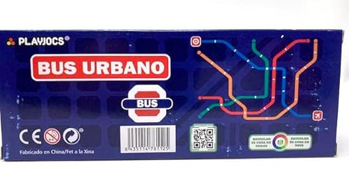PLAYJOCS GT-8112 Stadtbus, Metallfahrzeug, Kunststoffteile, ideal für Kinder und Sammler.
