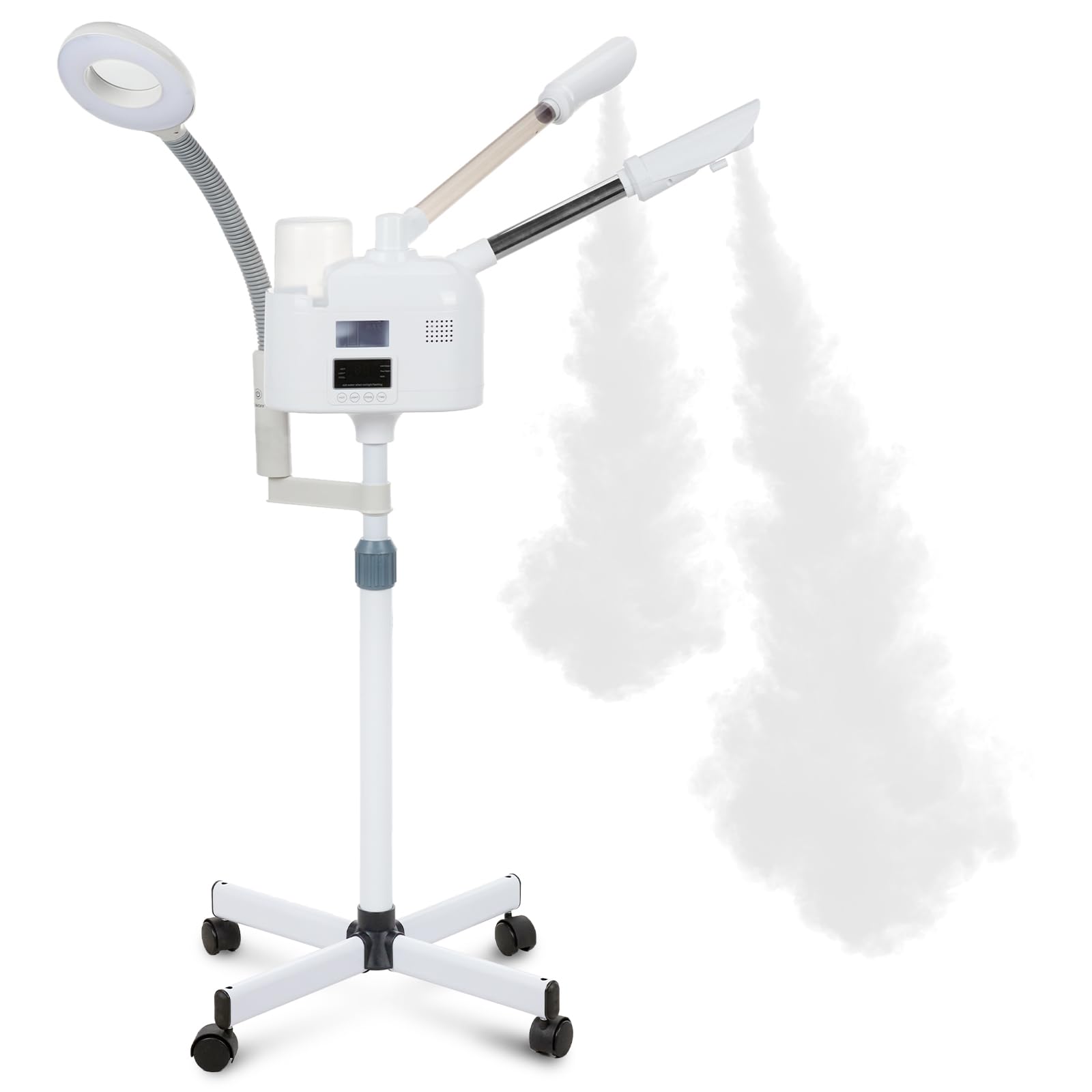 VARIPOWDER 3 in 1 Professional Facial Steamer for Face with Hot & Cold Nozzle 5X Magnifying Lamp Face Steamer for Esthetician vaporizador Facial Use