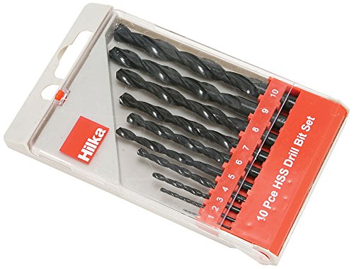 Hilka 49707010 HSS Drill Bit Set, Set of 10 Pieces