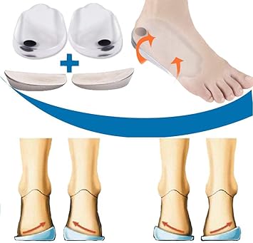Orthopedic Insoles for Correcting O/X Type Leg Shoe Inserts, Built in Magnetic Heel Shoe Cushions for Foot Alignment, Knock Knee Pain, Bow Legs- 2 Pairs