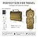 VELVEBAG Tactical Toiletry Bag for Men, Hanging Toiletry Bag for Men, Hanging Waterproof TravelShaving Hygiene Bag, Bathroom Multi-pocket Organizer, for Short Trips, Camping & Gym, Khaki