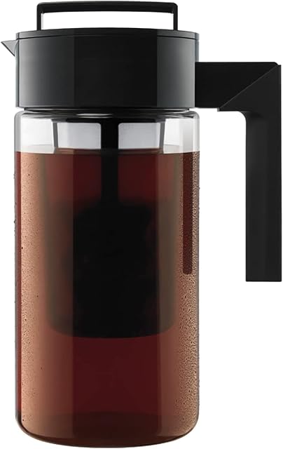 Takeya Patented Deluxe Cold Brew Coffee Maker, 1 qt, Black