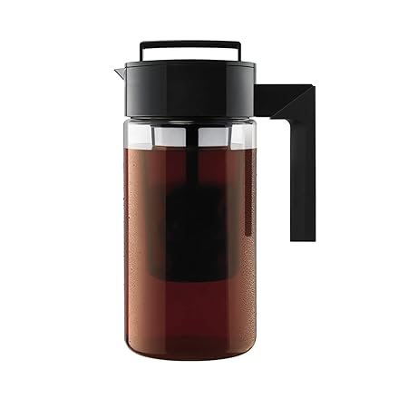 Takeya Patented Deluxe Cold Brew Iced Coffee Maker with Airtight Lid & Silicone Handle, 1 Quart