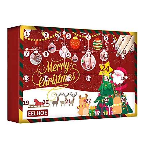 Calendrier de l'avent beauté pour Filles, Calendrier de Noël pour Enfants, Calendrier de Noël pour Filles avec Autocollant pour Ongles, Cils, Bandeau pour Cheveux, œuf de Maquillage (arbitraire) Cover