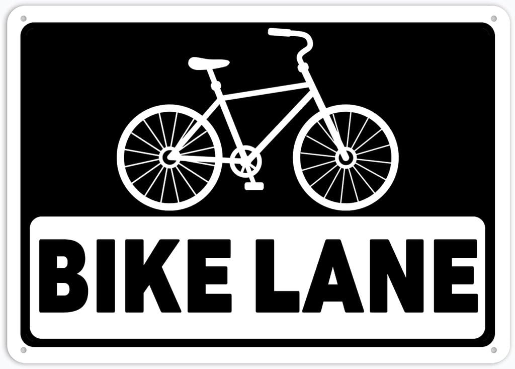 8"x12" Rust Free Aluminum Metal Sign - Bike Lane - Weatherproof, Heavy Duty - For Home & Business