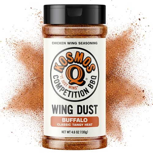 Kosmos Q Buffalo Wing Dust, Classic Buffalo Seasoning Powder For Chicken, Popcorn, Fries & More,...