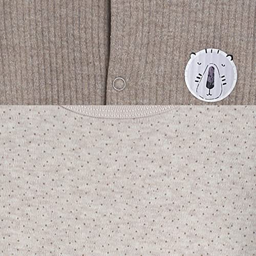 Image of miniklub Baby Round Neck Long Sleeve Knitted Cotton Sleep Suit, Pack of 2 (White Color)