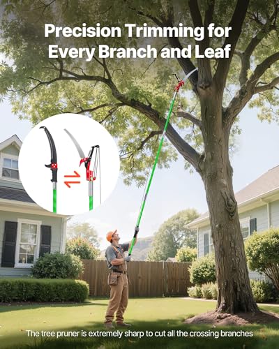 VEVOR Manual Pole Saw, 3.87-27 ft Extendable