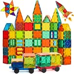 Tuiles Magnétiques, 100PCS Blocs de Construction, Ensemble de Construction Magnétique, Jouets STEM Cadeau de Noël pour Enfants Garçons et Filles