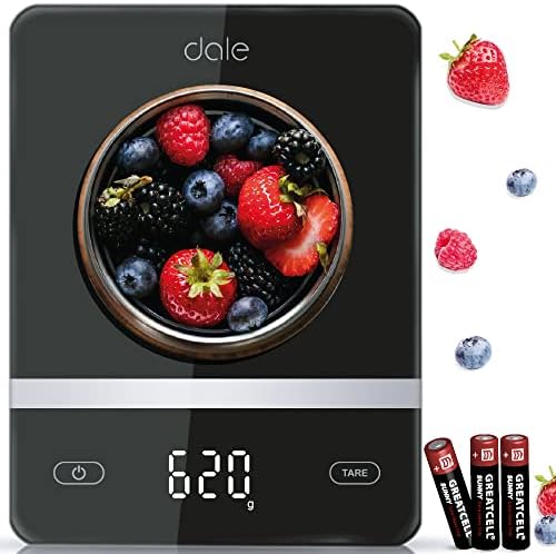 Dale Digital Food Scale – Tempered Glass Digital Scale Grams and Ounces – 11lb/5kg Food Scales for Kitchen – Electronic Digital Kitchen Scale for Meal Prep, Nutrition, Baking, Cooking, Diet