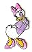 Daisy Duck w flirty gaze Donald Duck's girlfriend large eyelashes and ruffled tail feathers Embroidered Iron On / Sew On Patch - Disney