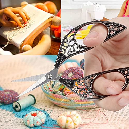 Bihrtc 4.4Inch Small Precision Detail Scissors With Case Stainless Steel Sharp Tip Scissors Shears Crafting Scissors For Needlework Threading Household Craft Scissor Art Work Diy Tools #TOP5