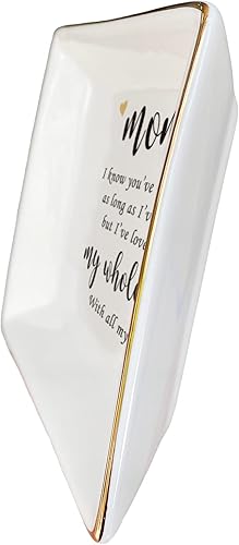 Miniatura 3 de HOME SMILE - Bandeja de cerámica para anillos para mamá, hermana, amigas