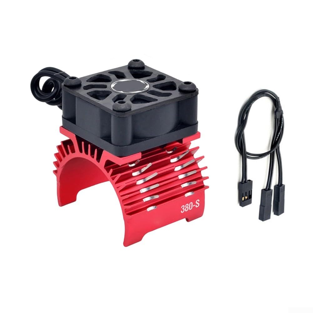 Niceminiwall For Surpass Hobby 30Mm Motor Cooling Fan, 28000RPM High RC Cooler With Metal Heatsink Cover For 1/8 1/10 RC Cars 36-38mm Brushless Motors(Red380-S) — image 1
