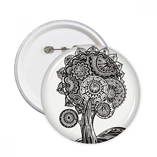 Badge bouton tournesol blanc noir pour personnaliser vos vestes