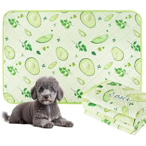 BVAGSS Washable Pee Pads for Dogs, 2 Pack Reusable Leakproof Puppy Wee Wee Pad, Non-Slip Waterproof Pet Training Pads, Super Absorbent Whelping Pads XH081 (Avocado, 30X20 Inch (Pack of 2)) Cover
