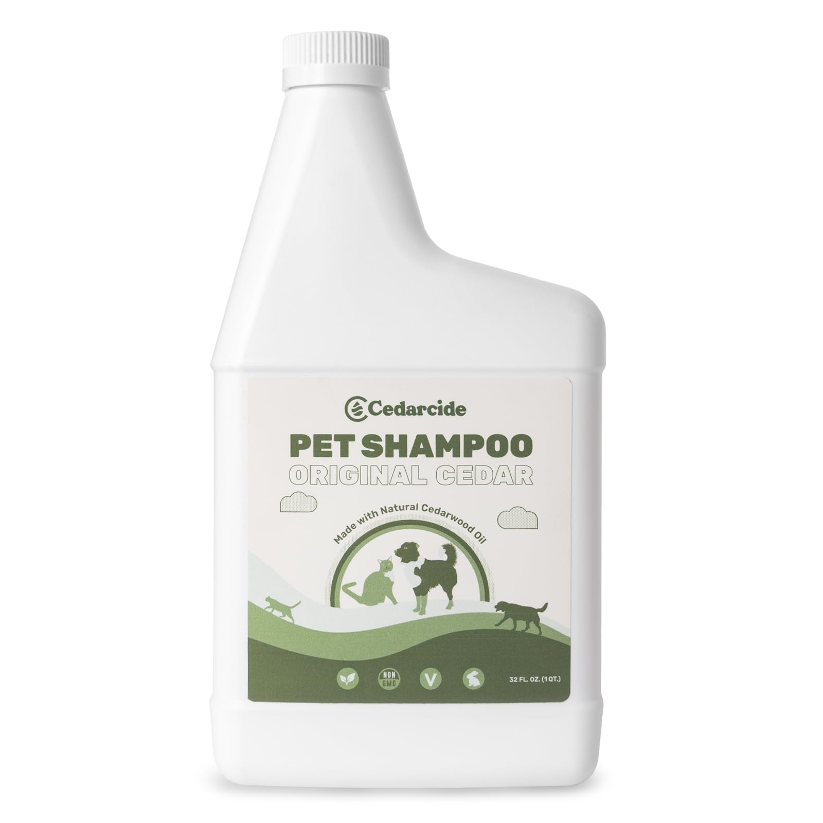 CedarcideCedarsuds Original Cedar Pet Shampoo (Quart) | Non-Toxic and Eco-Friendly | Cleans, and Moisturizes | Soft, Hydrating Coat for Pets | Removes Mats and Tangles